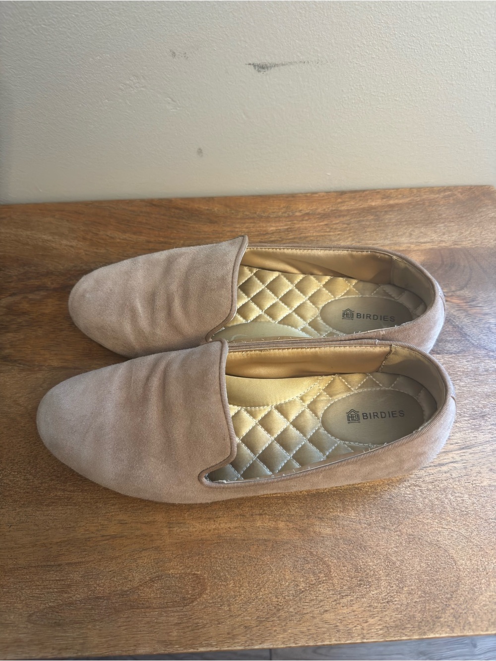 Birdies Tan Suede Loafers
